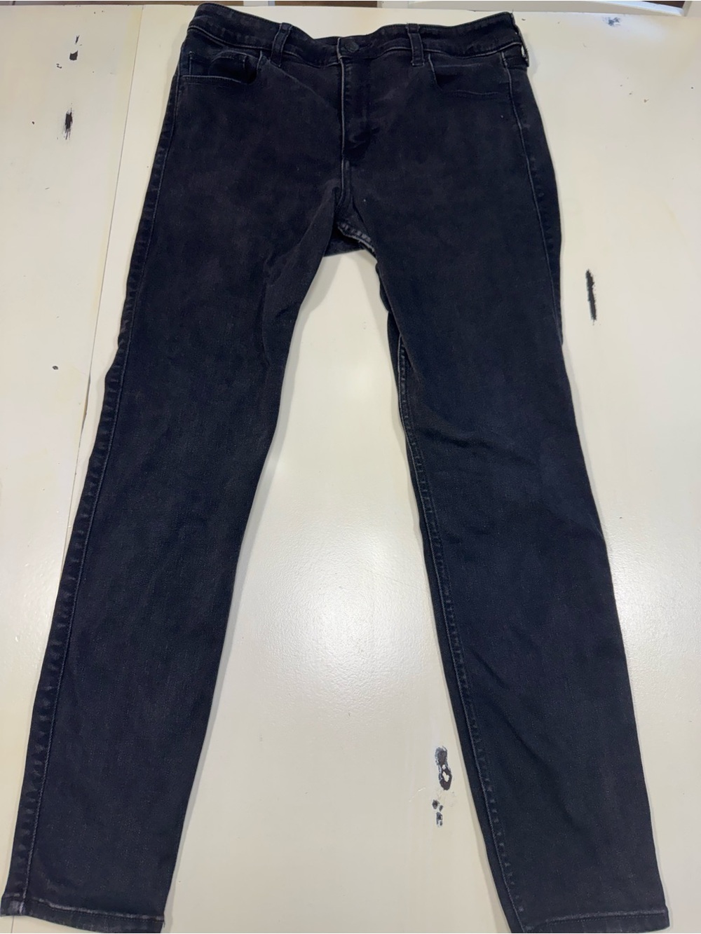 Hollister Womens High Rise Super Skinny Black Jeans 14R W32R Soft Stretch